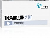 Тизанидин, таблетки 2мг, 30шт, Озон ООО